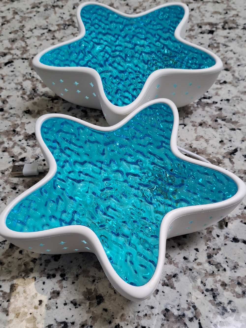 Turquoise Starfish Projector Light - Set of 2